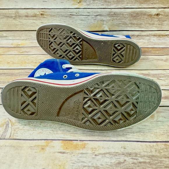 Converse All Star Chuck Taylor Blue Red White High Top Distressed Sneakers 10/12 main image 5